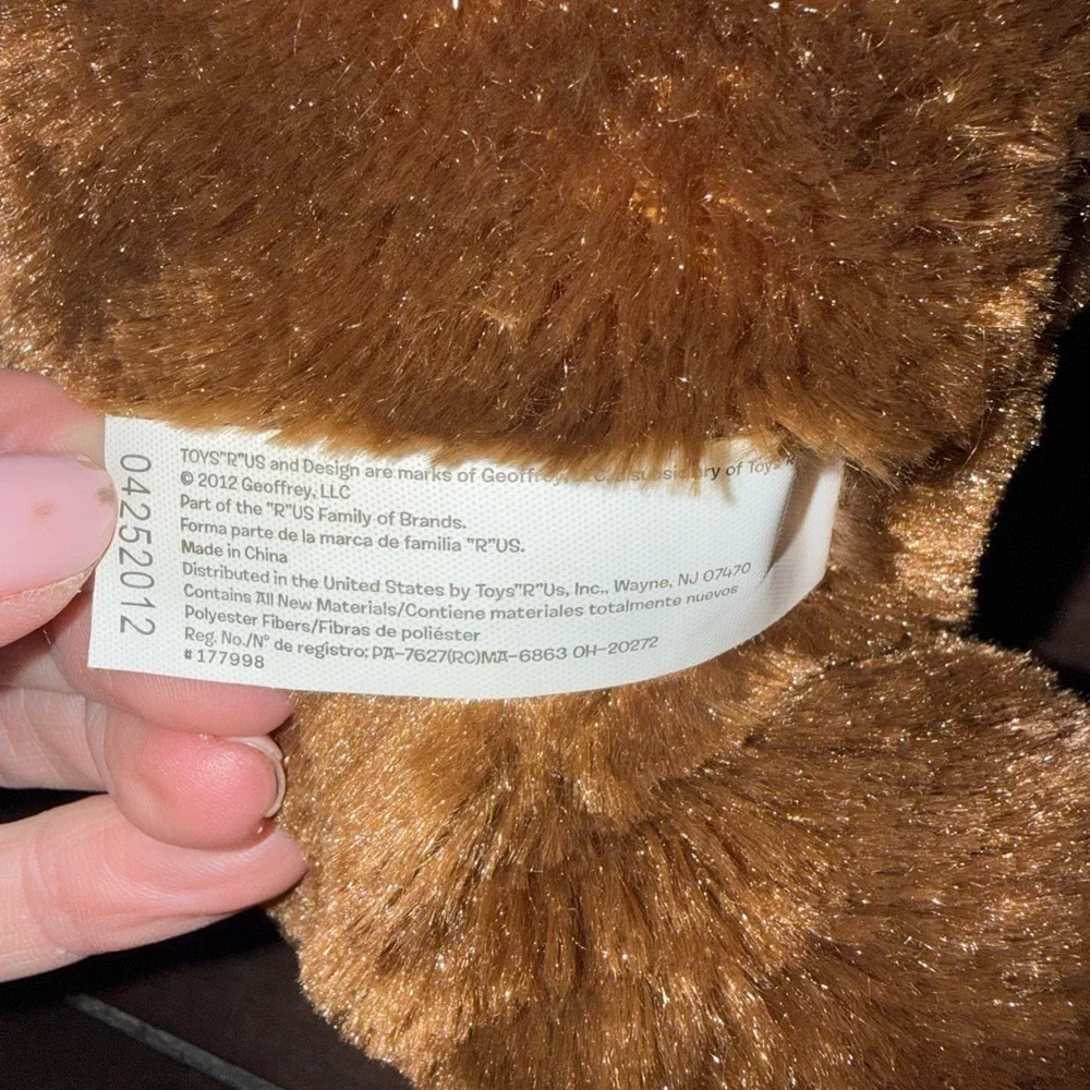 Toys R Us Plush Horse Stuffed Animal Brown White Red Saddle
